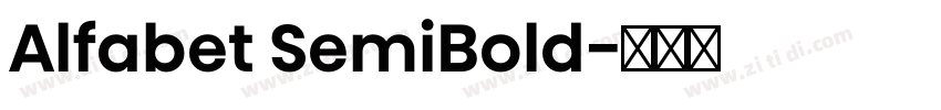 Alfabet SemiBold字体转换
